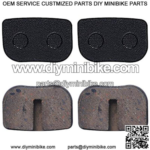 Rear Brake Pads 2 Sets for 97cc 2.8hp DB30 Mini Doodlebug WARRIOR MB165 MB200 5.5HP 6.5HP196cc Motovox MBX10 MBX11 Coleman CT100U Mini Bike Moto MM-B80 Parts