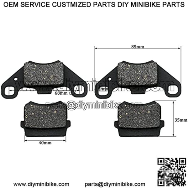 2sets Rear Disc Brake Pad Pads 50cc 70cc 90cc 110cc 125cc 150cc 200cc 250cc ATV Go Kart Pit Dirt Bike Mini Quad - Image 2