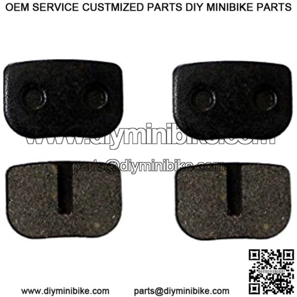 2 Disc Brake Pads for Motovox MBX10 MBX11 Bladez Moby Comp Mini Bike Mini Doodlebug WARRIOR MB165 MB200 5.5HP 6.5HP196cc