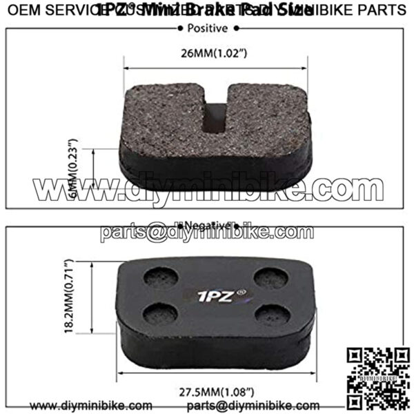 DP2-4S1 Brake Pads for MOTOVOX MBX10 79CC MINI BIKE REAR BRAKE PADS MBX-10 PARTS NEW (4 Pack) - Image 2