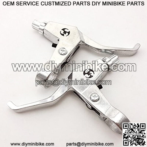 7/8" Alloy Chrome Minimoto Right Left Handle Brake Levers For 43cc 47cc 49cc 2 Stroke Chinese Mini Kids Pocket Dirt Bike - Image 2