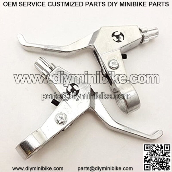 7/8" Alloy Chrome Minimoto Right Left Handle Brake Levers For 43cc 47cc 49cc 2 Stroke Chinese Mini Kids Pocket Dirt Bike - Image 3