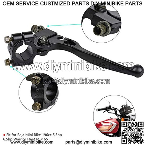 Motorcycle Left Brake Clutch Lever MB165 Compatible with Mini Bike 196cc 5.5HP 6.5HP Warrior Heat - Image 5