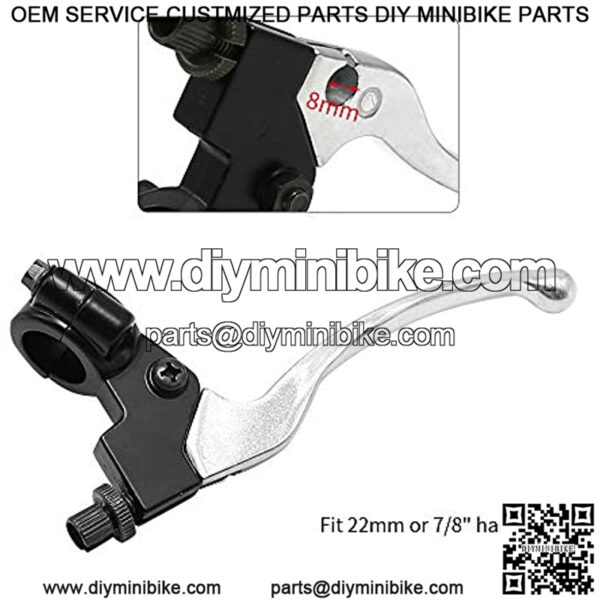 22cm 7/8" Left Clutch Brake Lever Replacement for Coleman CT200U Trail Mini Bike 196cc 98cc Bike YAMAHA YZ80 - Image 4