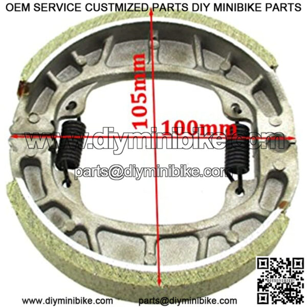 105mm Brake Drum Shoe For Motorsports Mini Bike MB165 & MB200 - Image 2