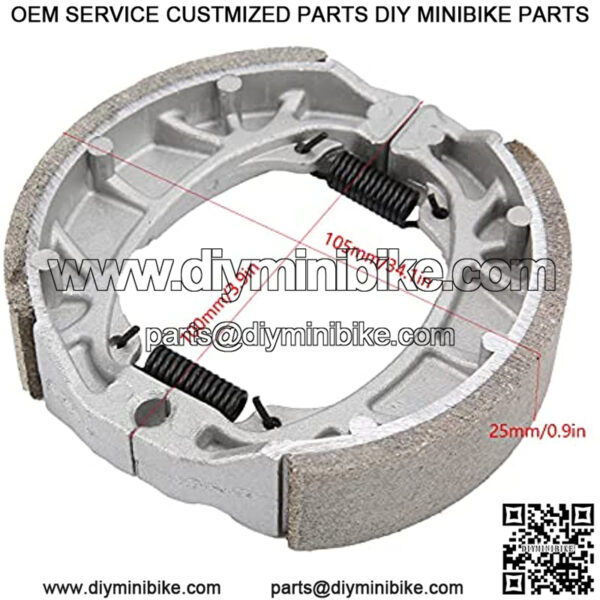 Brake Drum Ceramic Aluminum Alloy 105mm Brake Drum Aluminum Alloy Replacement for BT200X CT200U Motorsports Mini Bike CRF70 Brake Shoe Brake Pad - Image 3