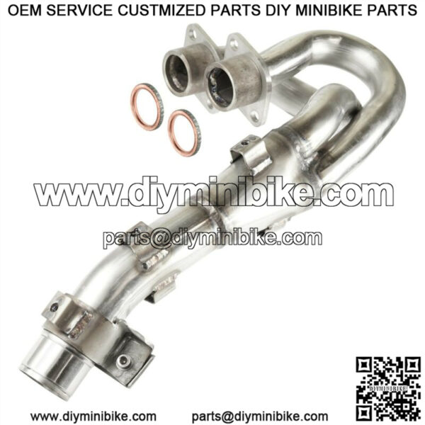 Exhaust Muffler Pipe w/ Gaskets fits Yamaha Grizzly 660 YFM660F 4X4 2002 - 2008