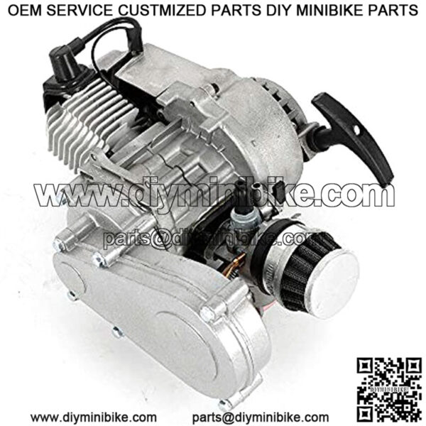 49CC 2 Stroke Engine Motor??2 Stroke Engine Motor Air Filter with Gear Box for 49cc Mini Pocket Bike Gas G-Scooter ATV Quad Bicycle Dirt Pit Bikes