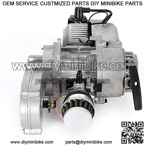 49CC 2 Stroke Engine Motor??2 Stroke Engine Motor Air Filter with Gear Box for 49cc Mini Pocket Bike Gas G-Scooter ATV Quad Bicycle Dirt Pit Bikes - Image 2