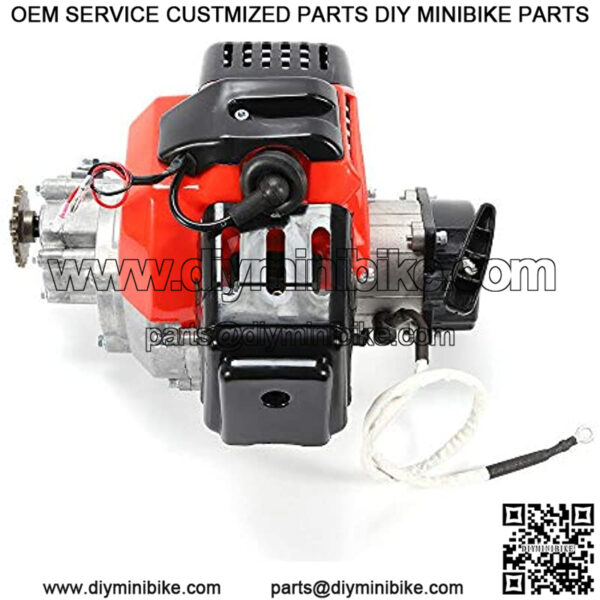 49cc 2-Stroke Engine Single Cylinder Pull Start Mini Choppers/Bikes Exhaust Motor Aluminum Replace Accessories - Image 2