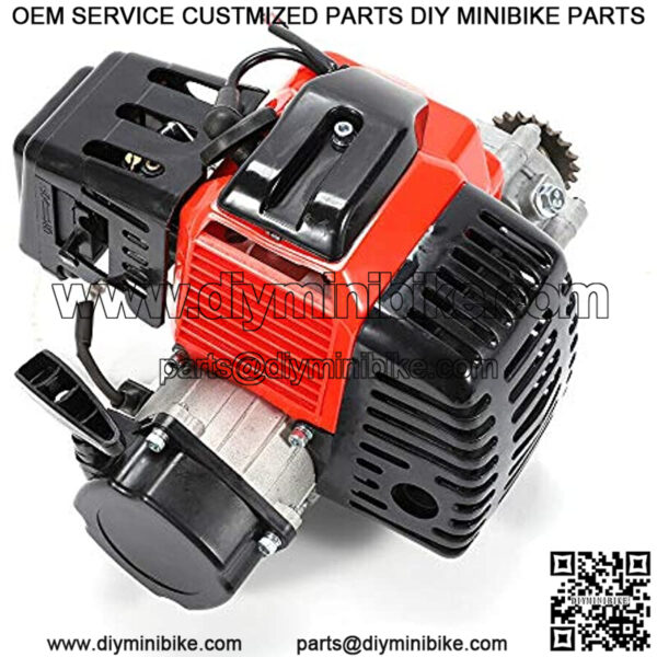 Engine Mini Bike Engine, 49cc Engine Single Cylinder Pull Start Mini Choppers/Bikes Mini Pocket Pit Bike Carburetor, 2 Stroke Racing Engine Motor Pocket/Quad/Mini Dirt Bike