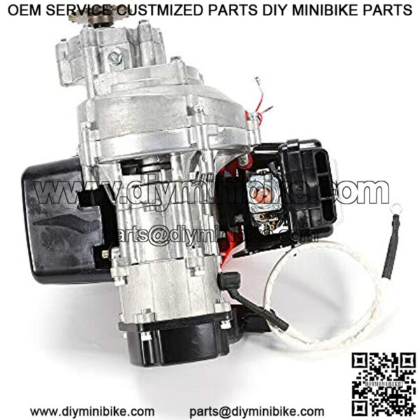 Engine Mini Bike Engine, 49cc Engine Single Cylinder Pull Start Mini Choppers/Bikes Mini Pocket Pit Bike Carburetor, 2 Stroke Racing Engine Motor Pocket/Quad/Mini Dirt Bike - Image 3