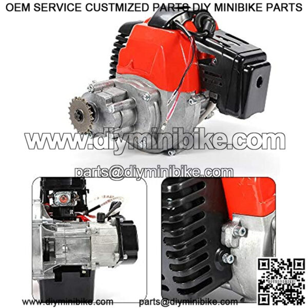 2 Stroke Racing Engine Motor Pocket/Quad/Mini Dirt Bike Single Cylinder Pull Start ATV Engine Dirt Bike Pocket Bike Motor 49cc