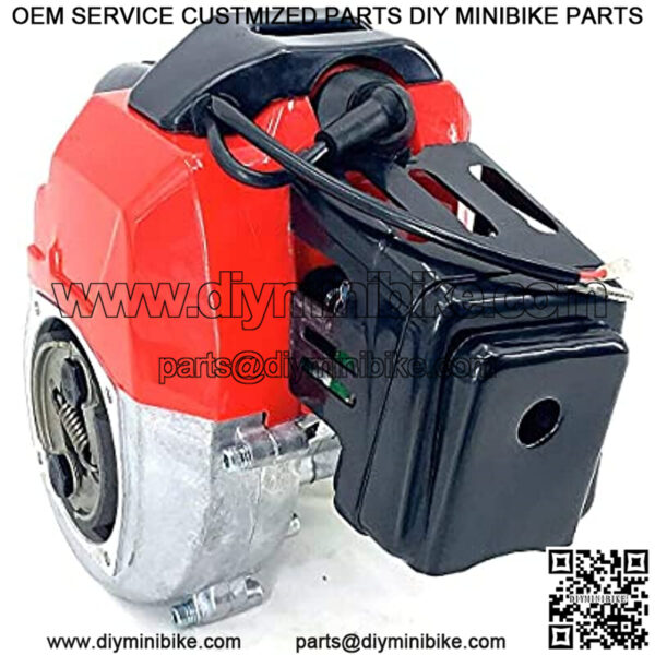 2 Stroke 49CC Pull Start Engine Motor Mini Pocket Engine for Pit Bike ATV Buggy Single Cylinder Engine for Scooters, Mini Choppers, Pocket Bikes - Image 4