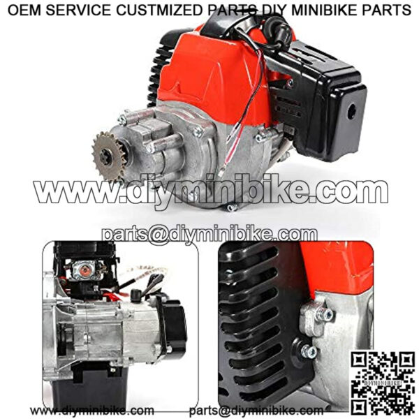 49CC Single Cylinder Aluminum Motor Engine Assembly Fit Most gas scooters mini chopper Pocket Bike ATV USA STOCK - Image 2