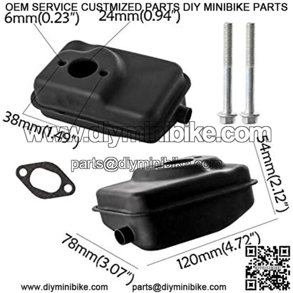 49cc 2-Stroke Engine Motor & Exhaust Muffler Pipe for Mini Pocket Bike Gas G-Scooter ATV Quad Dirt Pit Bikes - Image 5