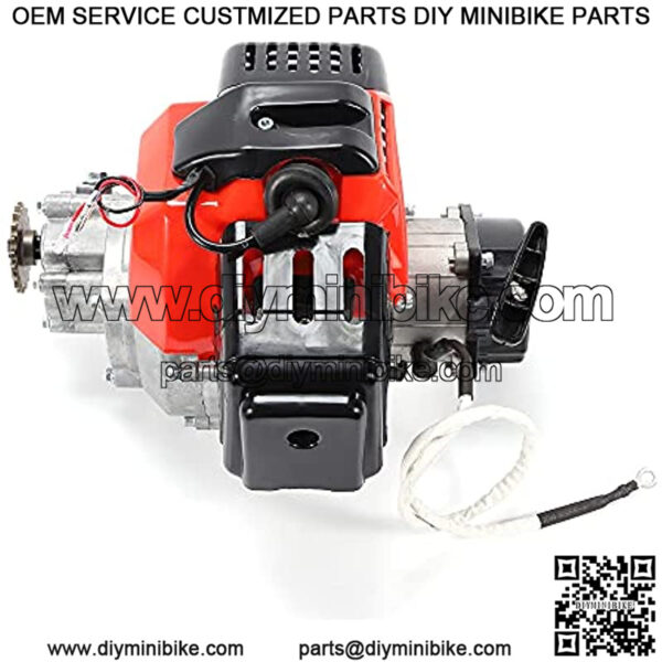 2-Stroke 49CC Pull Start Mini Choppers Engine Motor Mini Pocket Engine for Pit Bike ATV Buggy Single Cylinder Engine