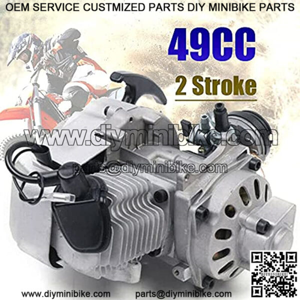 47cc 49cc 2-Stroke Complete Engine Motor, High-Performance Pull-Start Single-Cylinder Engine Kit for Pocket Bike Mini Dirt Bike Atv Scooter - Image 2