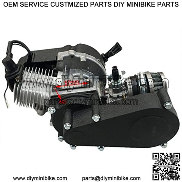 49cc 2-Stroke Motor Engine Assembly for Pocket Bike Mini ATV Scooter - Image 3