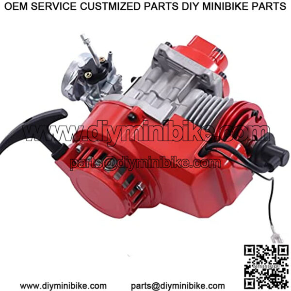 49CC 2 Stroke Engine Single Cylinder Pull Start Bike Engine Motor 2 Stroke Mini Dirt Bike Engine for Pocket Bike Scooter - Image 3