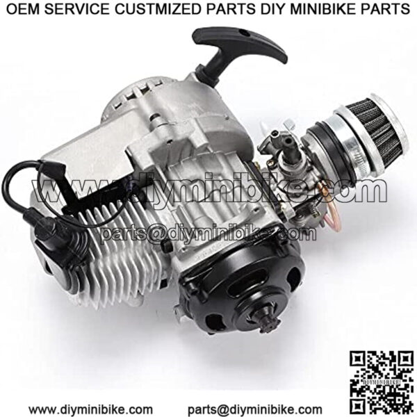 49cc 2 Stroke Engine Motor, Pull Start Mini Gas Engine Starter Motor 1.3HP for Pocket Bike Mini Dirt Bike ATV Scooter