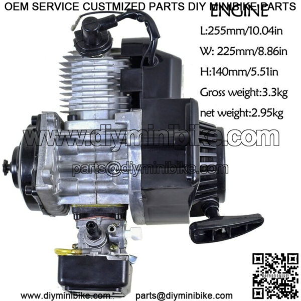 2 Stroke 47cc 49cc Engine Motor Fr ATV Pocket Dirt Mini Bike Rocket Quad Scooter - Image 2