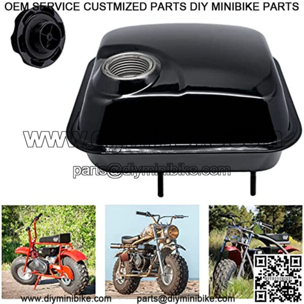 Side Port & Screw on Gas Tank For Coleman BT200X CT200U CT200UEX, Baja Warrior MB200 Mini Bike Fuel Tank Replacement for Hemi/ Non Hemi Predator 212 Ghost 212cc 224 MAX performance Engine - Image 2