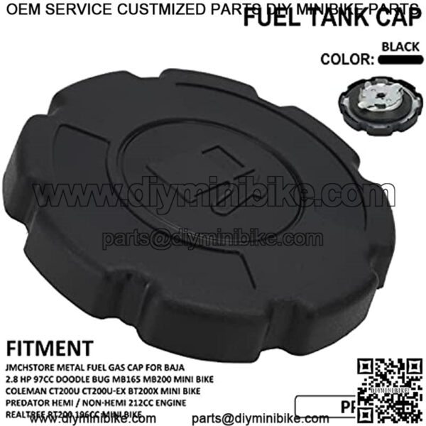 Gas Fuel Tank Cap for CT200U BT200X CT200U-EX Baja MB165 MB200 4HP-13HP Engine GX160 GX200 37mm 168F Mini Bike Go Kart - Image 2