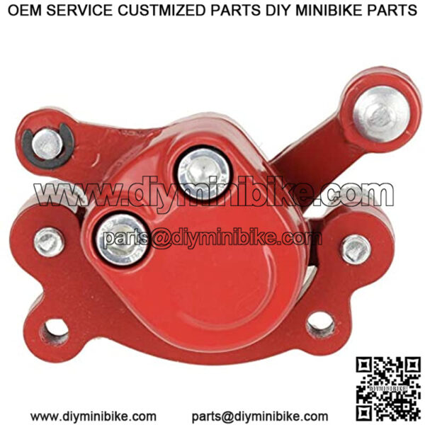 Brake Caliper and Pad for Classic 80cc MM-B80 105cc MM-B105 1000w MM-E1000 Motovox MBX10 MBX11 Coleman CT100U CC100X Mini Bike 47 49cc Mini ATV Standard Scooter Dirt Pocket Bike Go Kart Red - Image 3