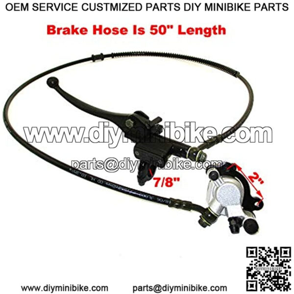 Upgraded Hydraulic Brake System 50 Incch Hose For Mini Bike Doodlebug DB30 Minibikes Go Karts - Image 2