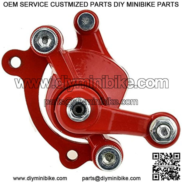 Red Disc Brake Caliper Replaced Pad for 97cc 2.8HP DB30 Doodle Bug Mini Dirt Bike Moto Classic Electric Razor MX500 33cc Motovox MVS10 43cc 47cc 49cc Moto ATV Gas Scooter Kids Dirt Pocket Bike - Image 2