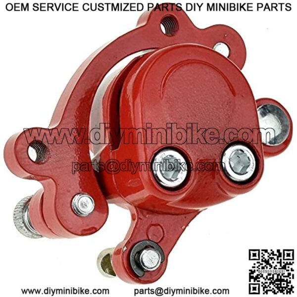 Red Disc Brake Caliper Replaced Pad for 97cc 2.8HP DB30 Doodle Bug Mini Dirt Bike Moto Classic Electric Razor MX500 33cc Motovox MVS10 43cc 47cc 49cc Moto ATV Gas Scooter Kids Dirt Pocket Bike - Image 4