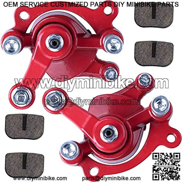 front Rear Disc Brake Caliper with Brake Pads Compatible with Motovox MBX10 MBX11 Mini Dirt Bike MM-B80-BR 80CC 2.5HP Moto Classic Mini Bike 47cc 49cc Pocket Bike Stand Up Goped Scooter