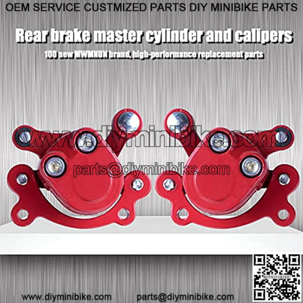 front Rear Disc Brake Caliper with Brake Pads Compatible with Motovox MBX10 MBX11 Mini Dirt Bike MM-B80-BR 80CC 2.5HP Moto Classic Mini Bike 47cc 49cc Pocket Bike Stand Up Goped Scooter - Image 3