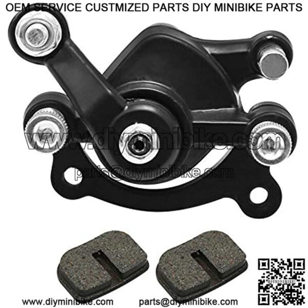 Rear Disc Brake Caliper with Brake Pads Compatible with Motovox MBX10 MBX11, Mini Dirt Bike MM-B80-BR 80CC 2.5HP, Moto Classic Mini Bike 47cc 49cc Pocket Bike Stand Up Goped Scooter