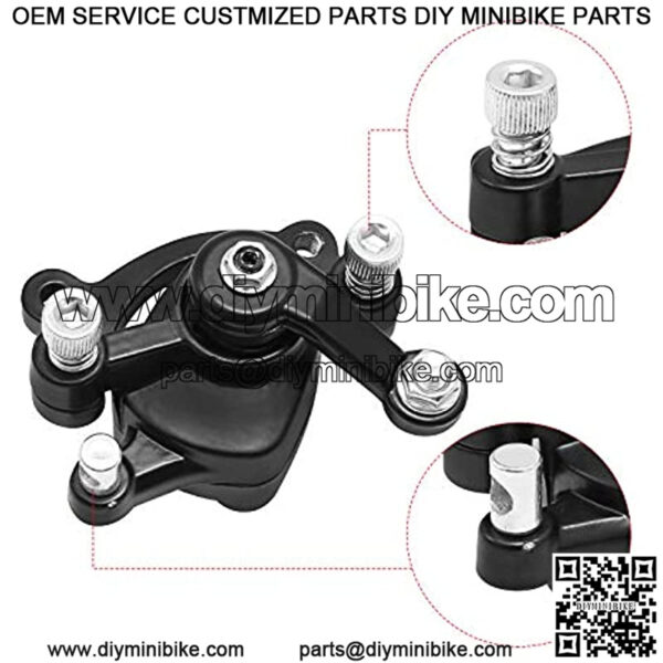 Rear Disc Brake Caliper with Brake Pads Compatible with Motovox MBX10 MBX11, Mini Dirt Bike MM-B80-BR 80CC 2.5HP, Moto Classic Mini Bike 47cc 49cc Pocket Bike Stand Up Goped Scooter - Image 2