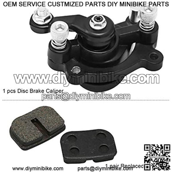 Rear Disc Brake Caliper with Brake Pads Compatible with Motovox MBX10 MBX11, Mini Dirt Bike MM-B80-BR 80CC 2.5HP, Moto Classic Mini Bike 47cc 49cc Pocket Bike Stand Up Goped Scooter - Image 4