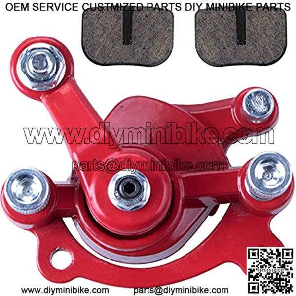 Rear Disc Brake Caliper with Brake Pads Compatible with Predator 212 Moto MM-B80 80CC 2.5HP MM-B105 Motovox MBX10 MBX11 MBX12 Mini Dirt Bike Classic 47cc 49cc Pocket Bike Stand Up Goped Scooter