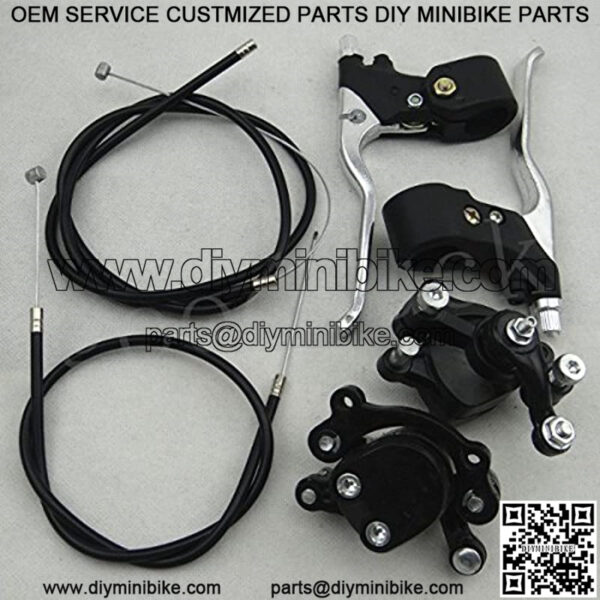 Brake Caliper Parts with Cable Levers Kit for Mini Pit Dirt Quad Pocket Bike 47cc 49c - Image 2