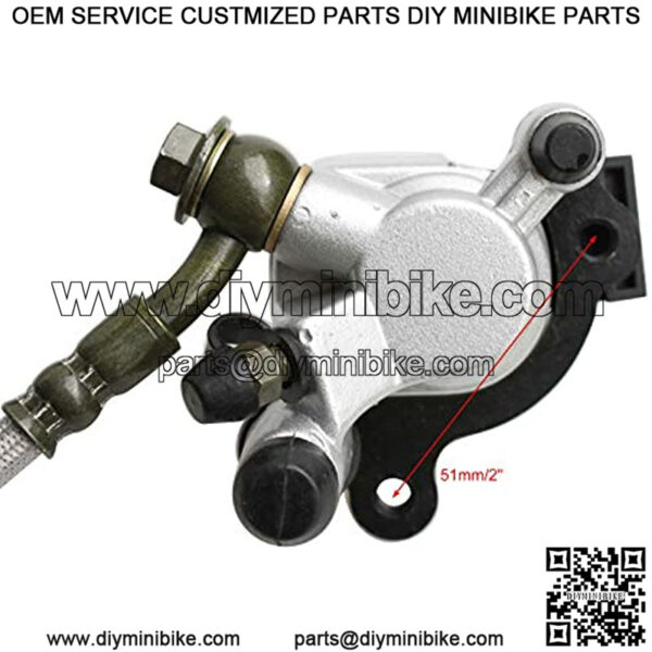 Front Disc Brake Master Cylinder Caliper Assembly Replacement for 2 Stroke 43cc 47cc 49cc Mini Pocket Bike Dirt Bike Mini Chopper Scooter - Image 2