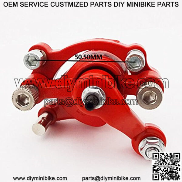 Red Rear Right Side Disk Disc Brake Caliper + Spare Brake Pads For 2 Stroke 43cc 47cc 49cc Engine Chinese Mini Pocket Dirt Bike Scooter Minimoto - Image 4