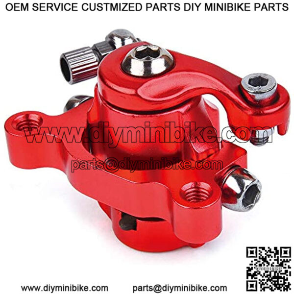 Red Rear Brake Caliper & 4.72" Disc Rotor Brake Replacement for MBX10 MBX11 Moto Rear Mini Bike 47cc 49cc Pocket Bike Goped Scooter Go-Kart Bicycle motorcycle Disc EBikes Mountain Bike and Sports Bike - Image 3