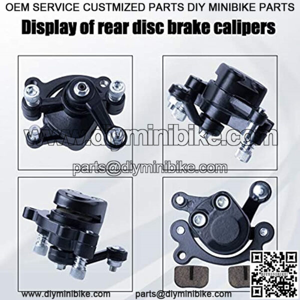 Rear Disc Brake Caliper With Replaced Pad Compatible with 47cc 49cc Pocket Bike Stand Up Goped Scooter Motovox MBX10 MBX11 Mini Dirt Bike MM-B80-BR MM-B105 80CC 2.5HP Moto Mini Bike - Image 3