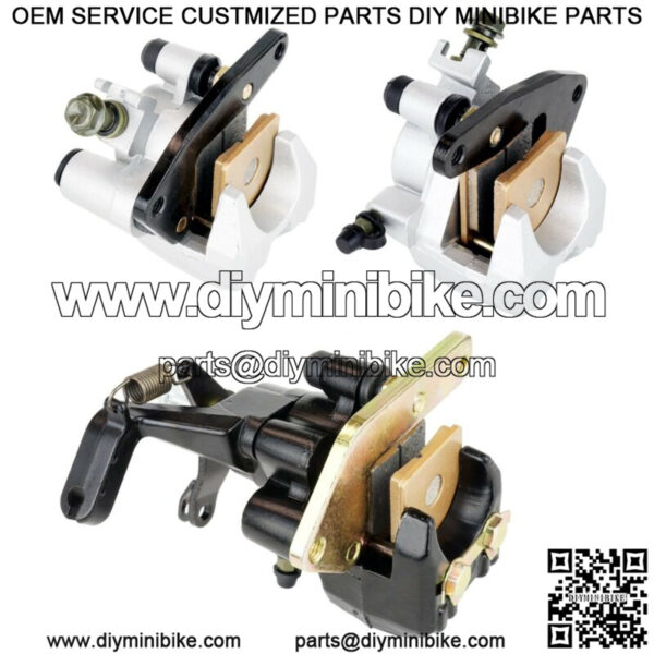 Front and Rear Brake Caliper w/Pads for Yamaha Raptor 350 YFM350R 2004 - 2013