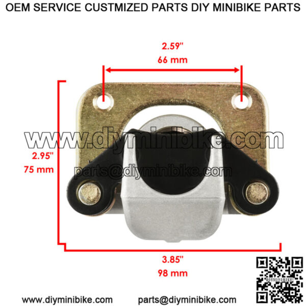 Front Rear Left Right Brake Caliper w/ Pads fits Polaris RZR S 800 EFI 2009-2014 - Image 2