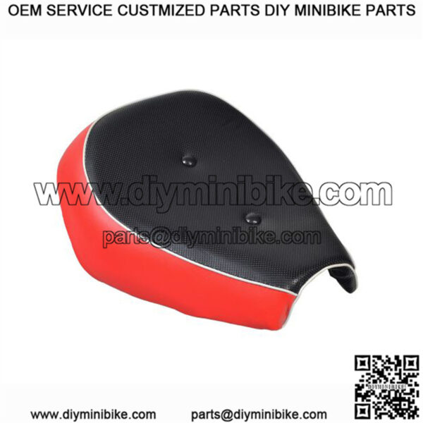 Black & Red Seat for the Baja MB165 & Falcon Mini Bikes (Blemished) - Image 2