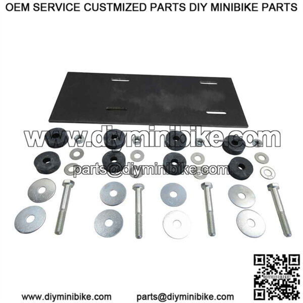 Engine Mounting Kit w/ 5" x 12" Heavy Plate