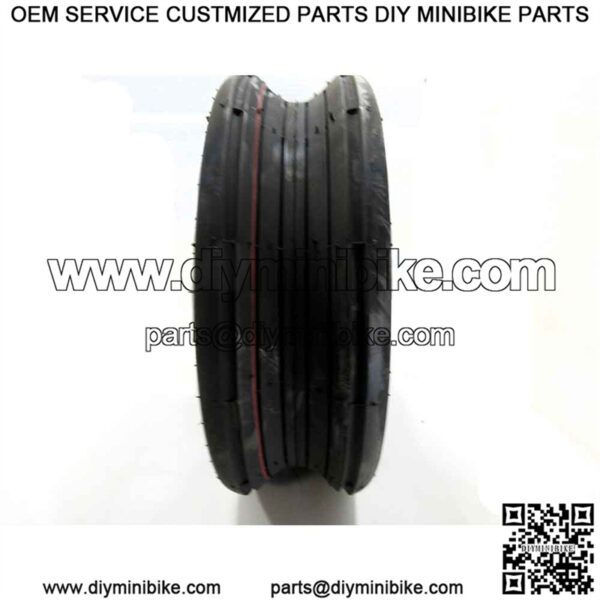 15 X 6.00 x 6 Ribbed Tire, 2 Ply, 5.9" Wide, 14.8" OD, Flat Profile