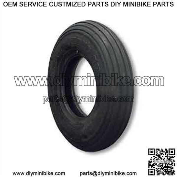 200 x 50 Ribbed Tire, 2 Ply, 2.1" Wide, 7.5" OD, Round Profile