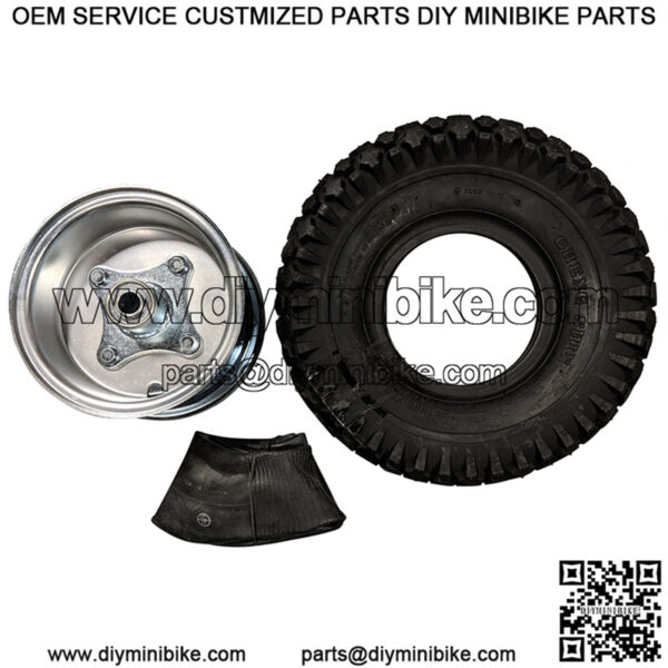 5" Steel Wheel and Tire Package - Studded Tire - Centered Hub